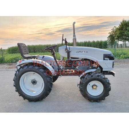 Мототрактор СКАУТ Т-25 Generation II із 2х корпусним плугом та фрезою 140 см! Безкоштовна доставка по Україні